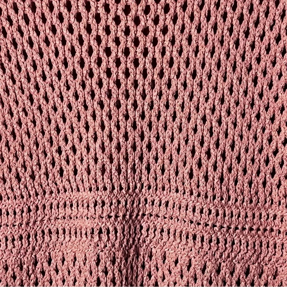 American Eagle | Blush Pink Open Knit Long Sleeve Sweater, Medium